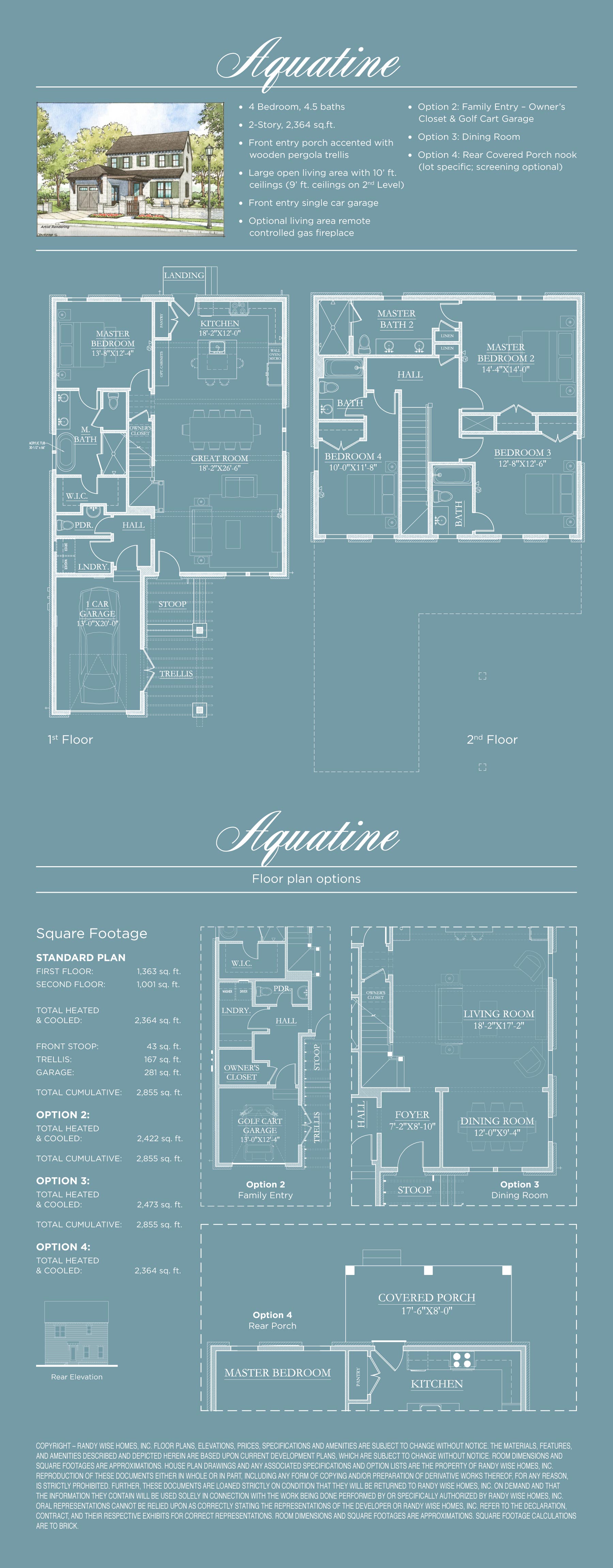 RidgeWalk FloorPlans - Aquatine